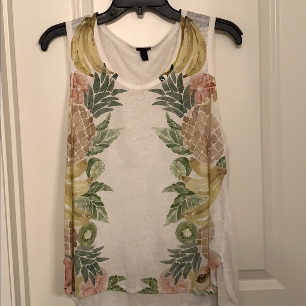 J. Crew Tropical cotton tank. Size small